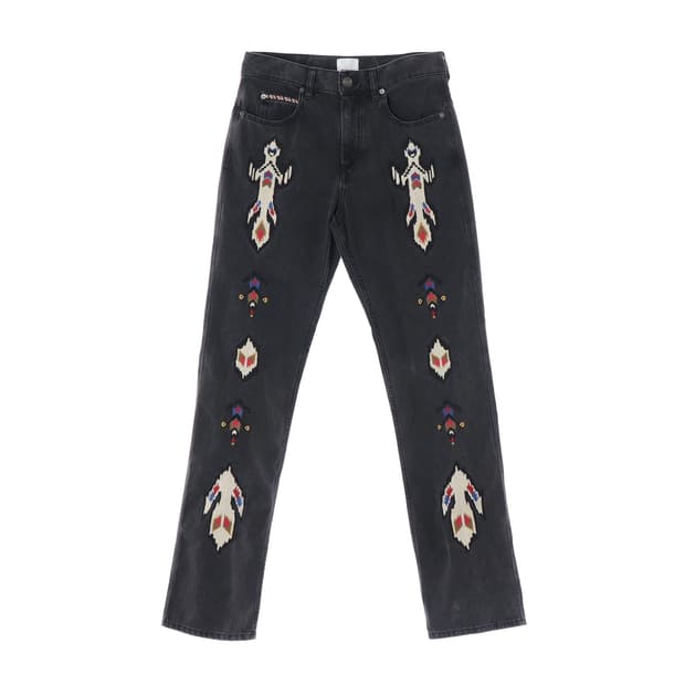 (새상품) 이자벨마랑 그레이 루이스 자수 데님 청바지 W30
