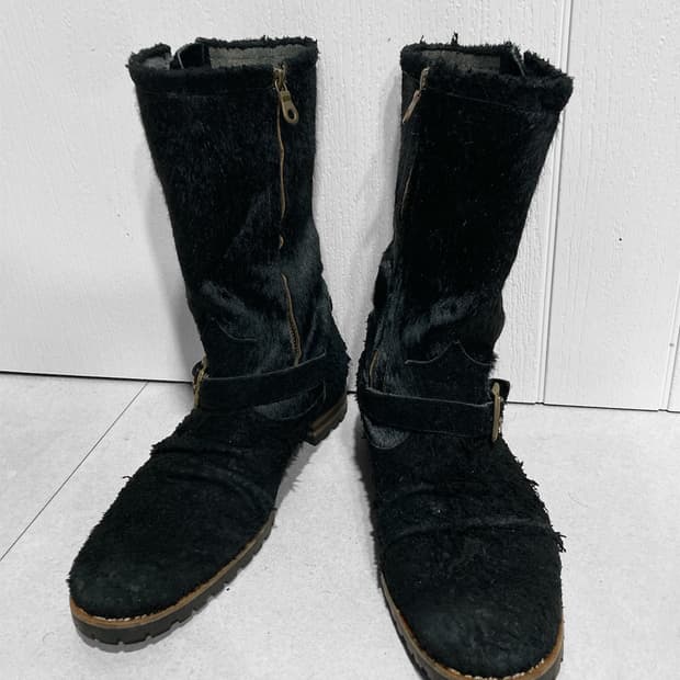 송치 스웨이드 부츠