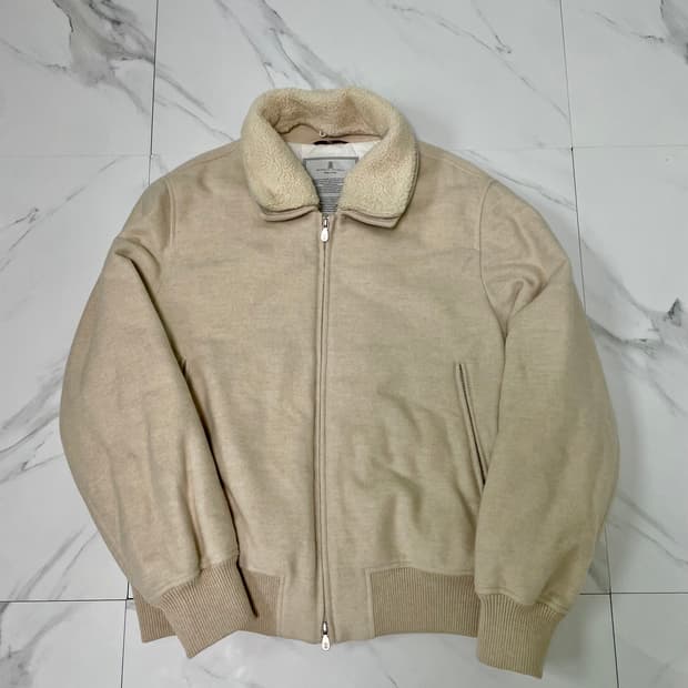 브루넬로 쿠치넬리 캐시미어 시어링 경량 패딩 자켓 48