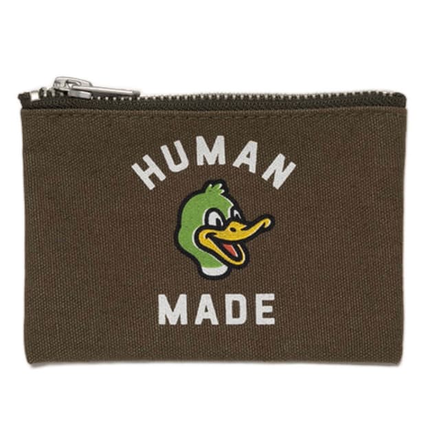 휴먼 메이드 카드 케이스 올리브 드랩 동전 지갑 파우치