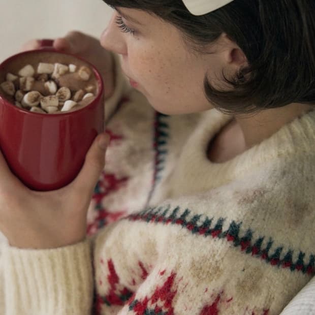 드로우핏 펜스 노르딕 풀오버 니트 (아이보리 M)