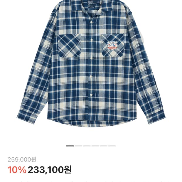 [ XL]폴로 랄프 로렌 플래드 플란넬 캠프 셔츠 블루