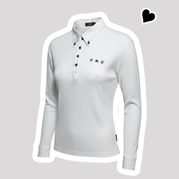 여성 버버리 블랙라벨 화이트 카라티