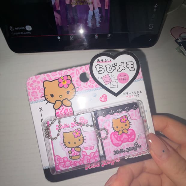 태닝키티 호피키티 미니북 키링