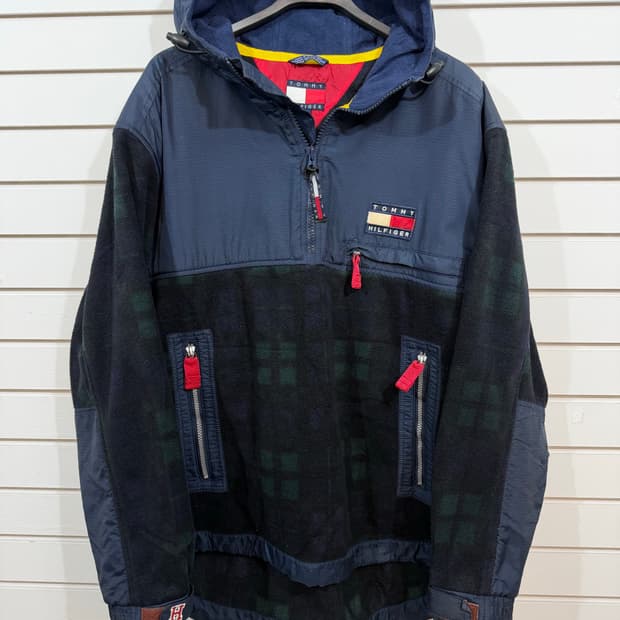 TOMMY HILFIGER 반집업 플리스 