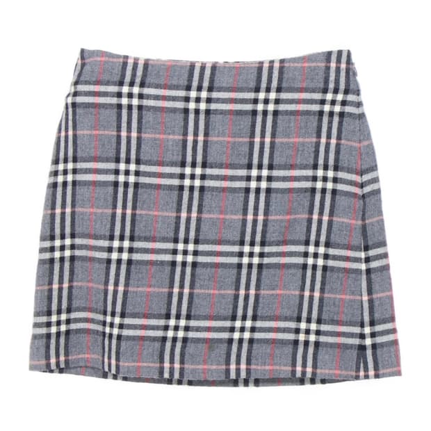 버버리블루라벨 체크미니스커트