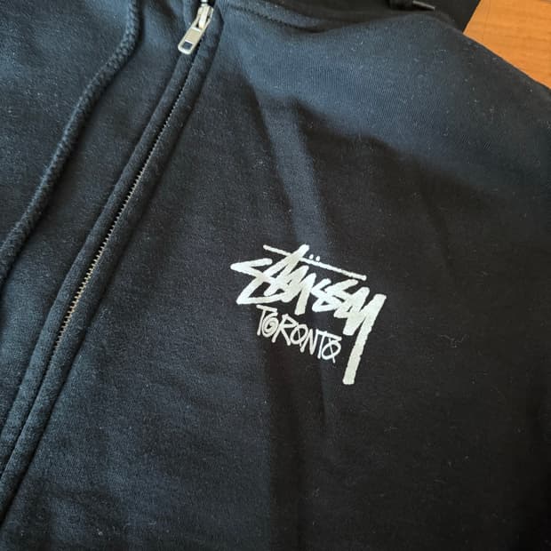 스투시 토론토 후드 집업 블랙