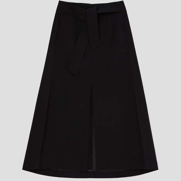 렉토 a라인 슬릿 스커트 미디 블랙 롱 a-line slit skirt