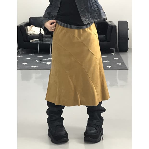 Ballsey Brown suede Long Skirts