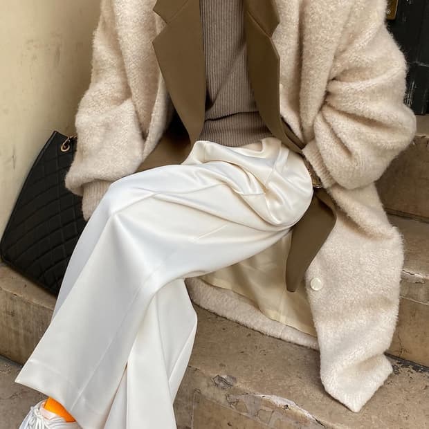 드래곤블루스 텍스처드 노카라 니트코트