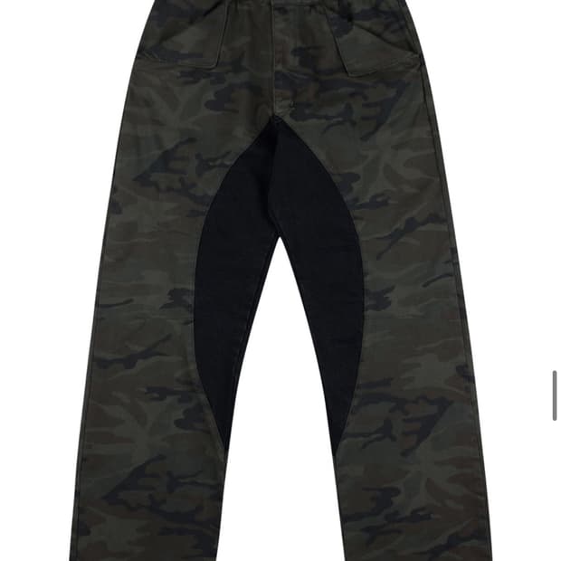 Lining cargo pants - camo black