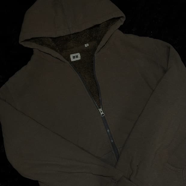 vintage hooded zip-up