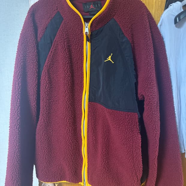 조던 플리스 집업 버건디 (후리스) 입니당