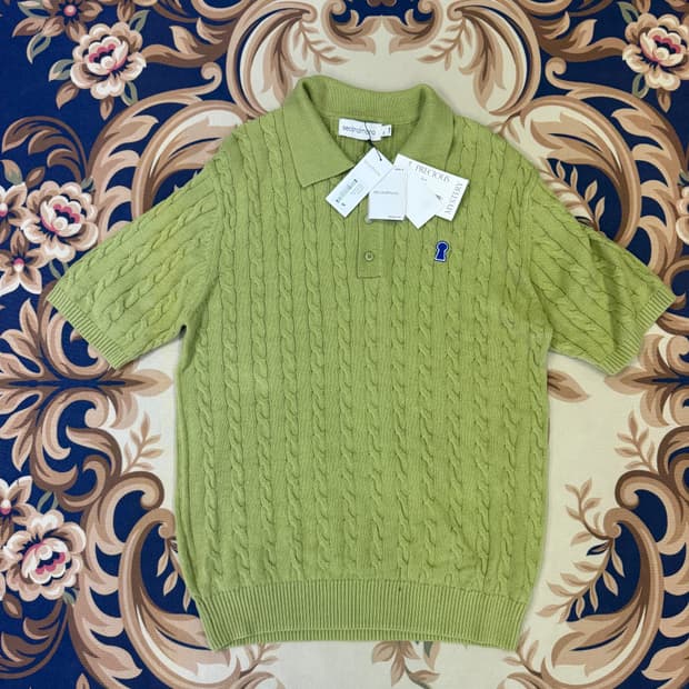 (L)세컨드 모노 Secondmono 케이블 꽈배기 PK니트(그린)