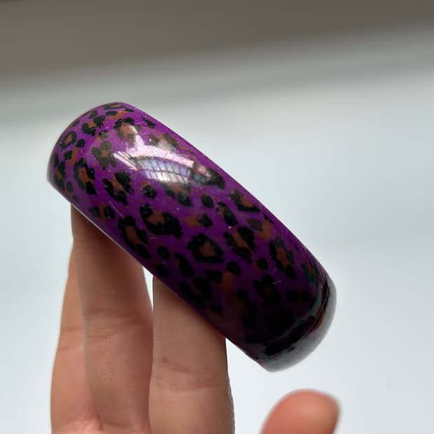 퍼플 레오파드 뱅글