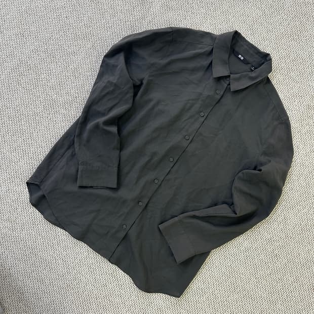 M 유니클로 오버 긴팔 셔츠 0410D