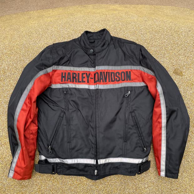 할리데이비슨 빅로고 스카치 라이더 자켓