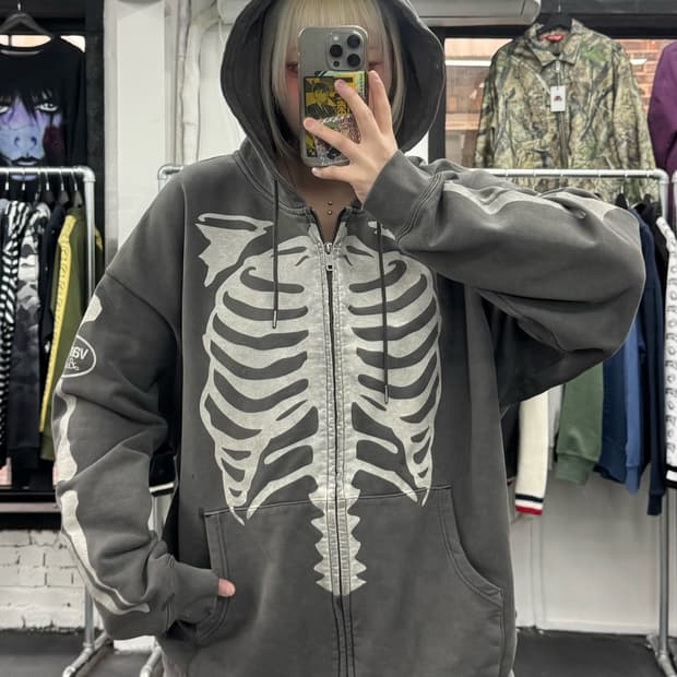 밴슨 레더 50th 본 후드집업