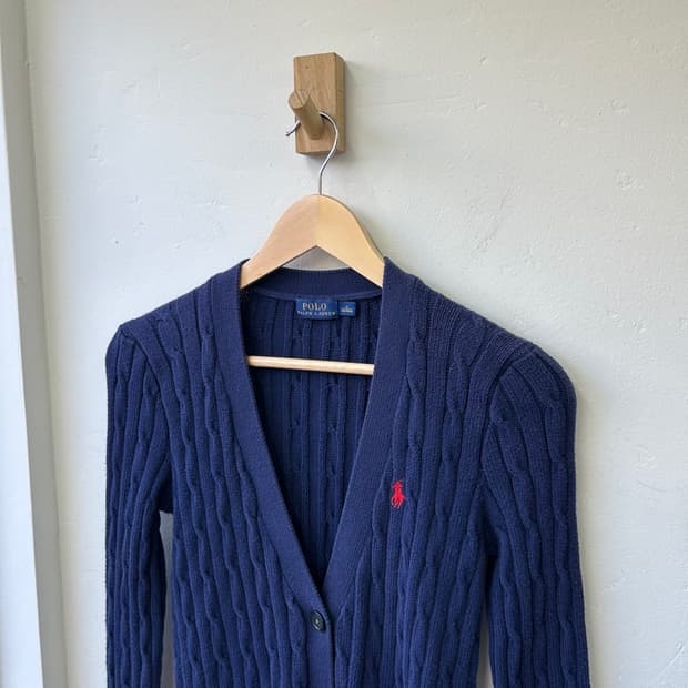 15922 - 폴로 랄프로렌 네이비 케이블 가디건