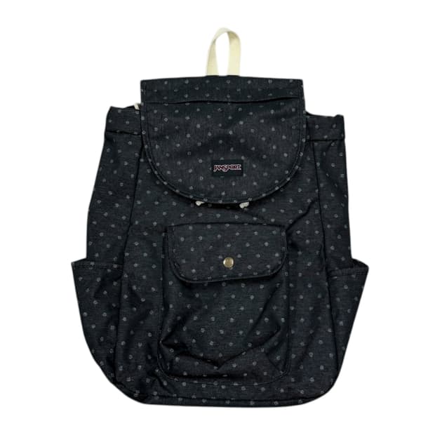 잔스포츠 희귀 도트 땡땡이 패턴 모리걸 드로우 스트링 복조리 백팩 가방
