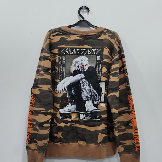 나인일레븐 카모플라쥬 안감기모 맨투맨 남성 100사이즈