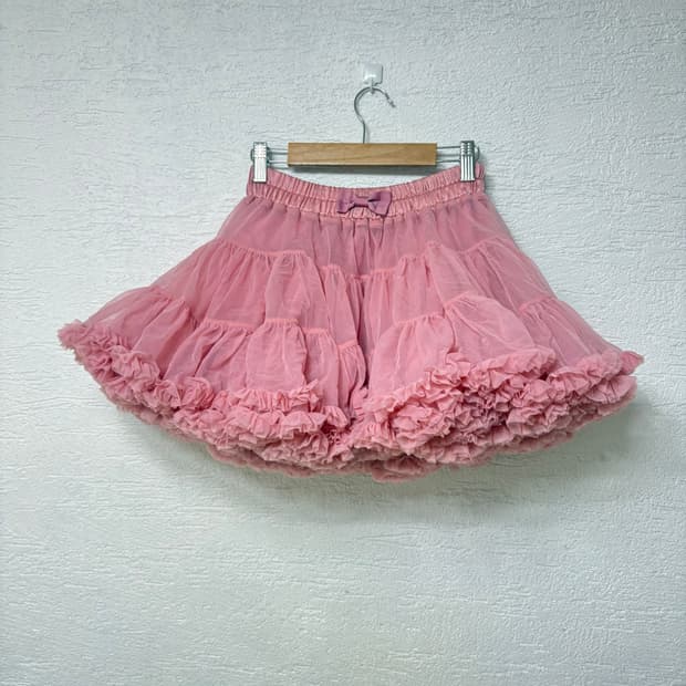 핑크 샤샤 튜튜 스커트 치마