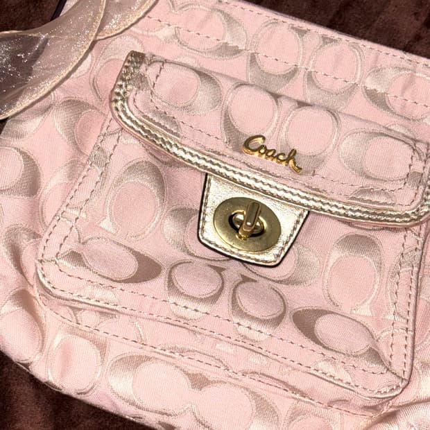 🌸페어리) Coach 코치 시그니처 크로스숄더백 소프트핑크