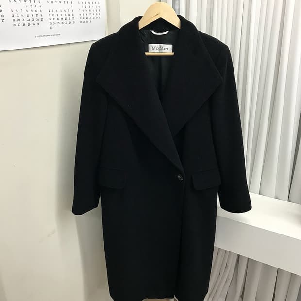 막스마라 캐시미어 빅카라 코트