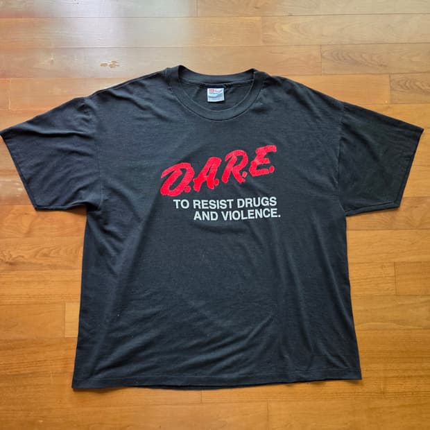 90s dare d.a.r.e 티셔츠 [xl] 50/50