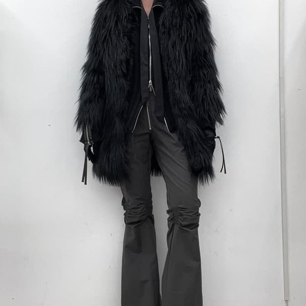 나체 nache 퍼자켓 블랙