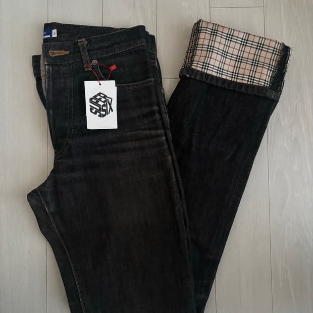 [burberry] 버버리 블루라벨 빈티지 체크 데님 팬츠