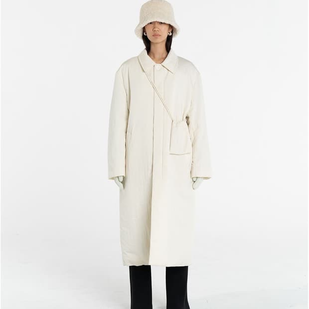 아모멘토 컬리 버킷햇 아이보리