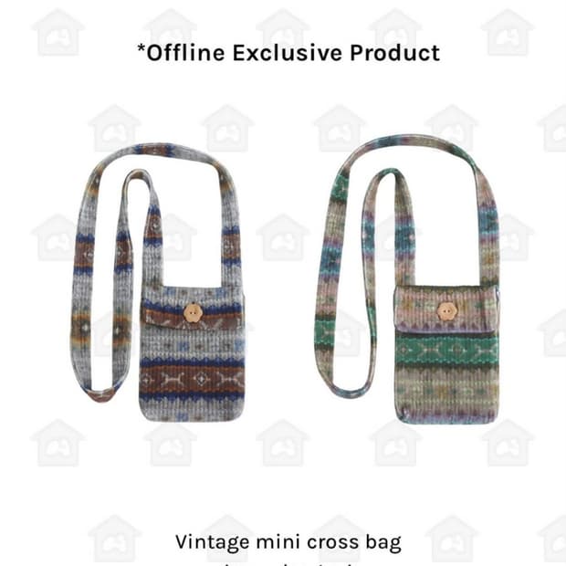 허그유어스킨 빈티지 미니니트백 vintage mini cross bag