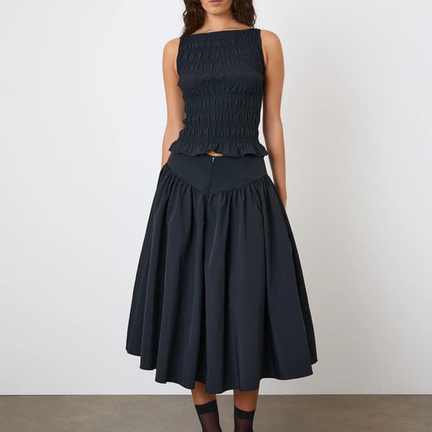 피치덴 The Deba Midi Skirt 데바 미디 스커트 오닉스