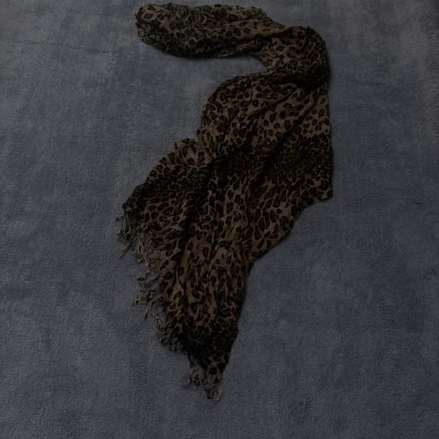 Vintage V-kei,punk leopard muffler