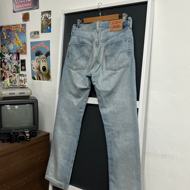 00s Levis 리바이스 501 버튼 플라이 스트레이트 데님 팬츠