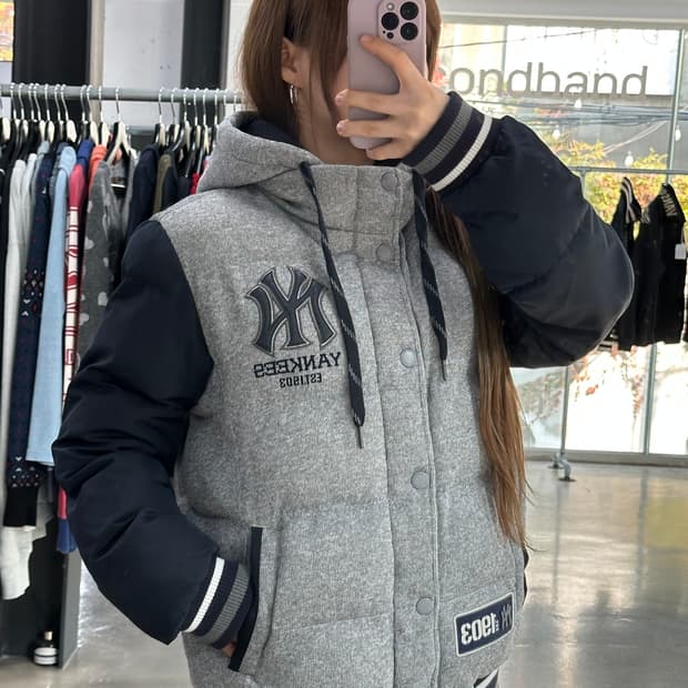 MLB 바시티 패딩 점퍼