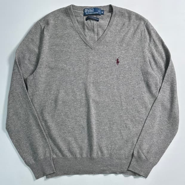 폴로 랄프로렌 그레이 메리노 울 니트