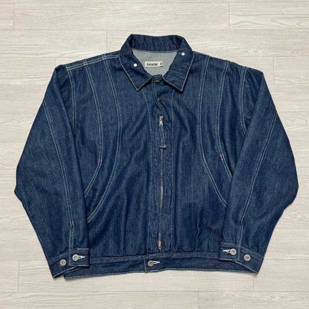 카락터 아크 패널 데님 블루종 인디고 00