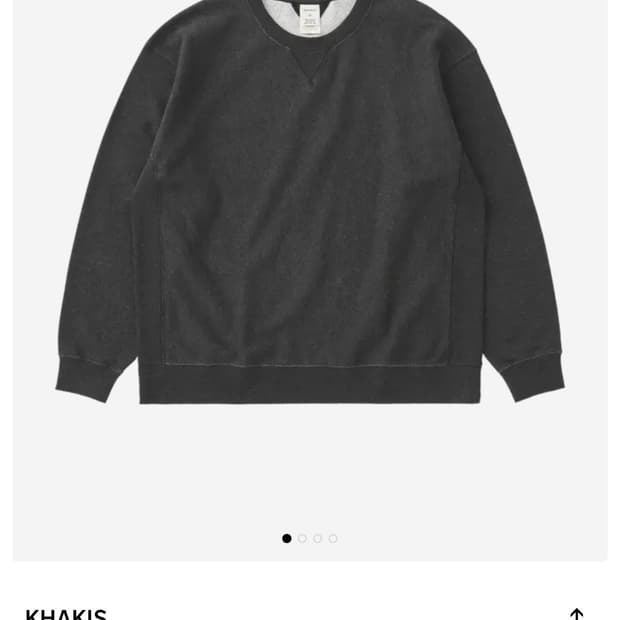 카키스 헤더 스탁 크루넥 블랙