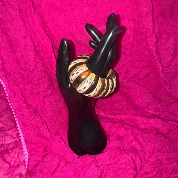 Half moon wooden bracelet