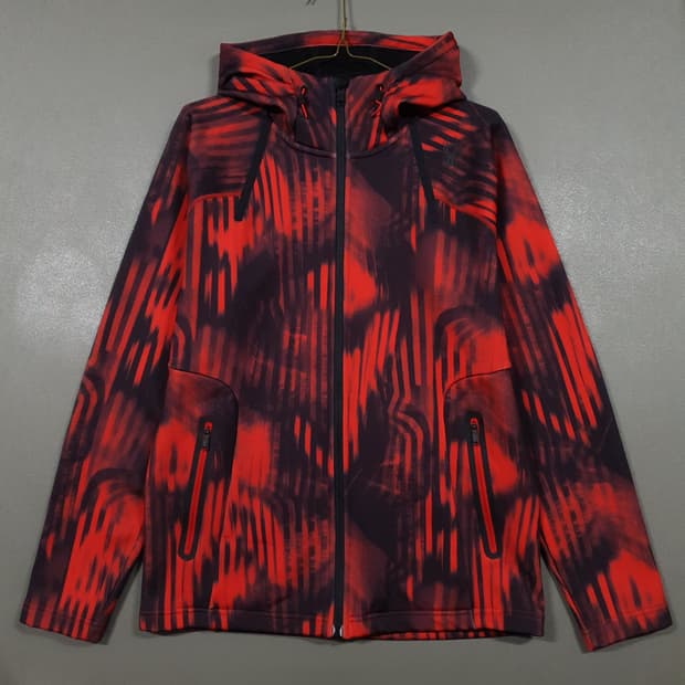 100 (L) 스파이더 신형 맨즈 러스터 후드집업 기모 져지 자켓 레드