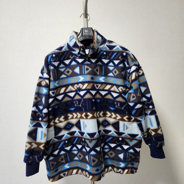 기하학 패턴 폴라플리스 풀오버 M 105-110