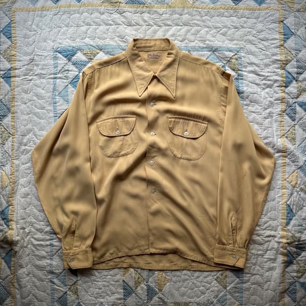 50s USA Marlboro Vintage Rayon Shirt