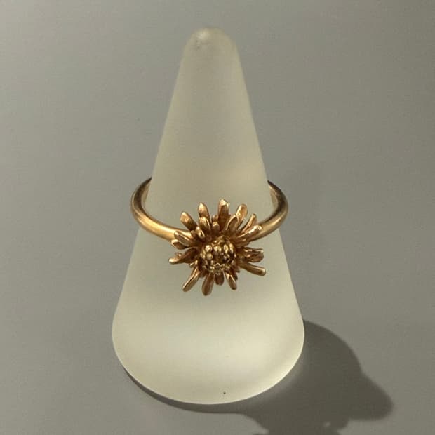 [14호] 디올 빈티지 18k 핑크골드 민들레 반지