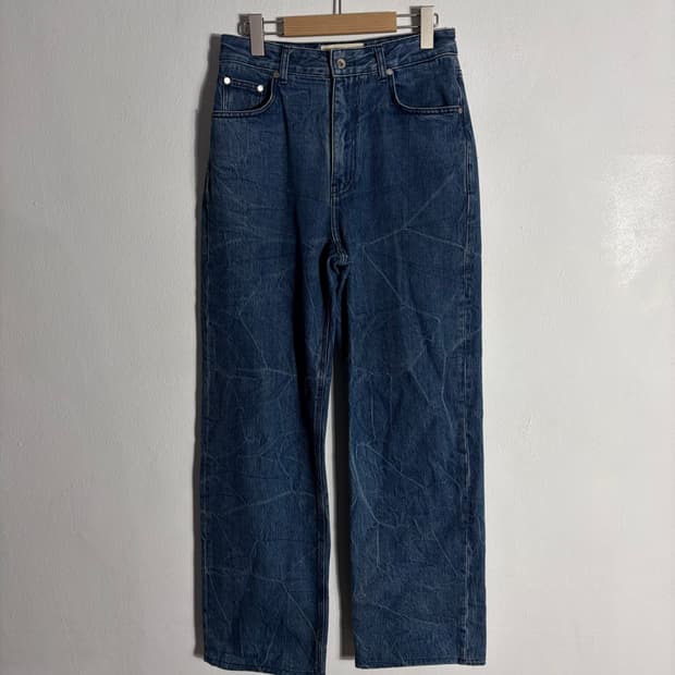 STU 크리즈 데님 팬츠(S)