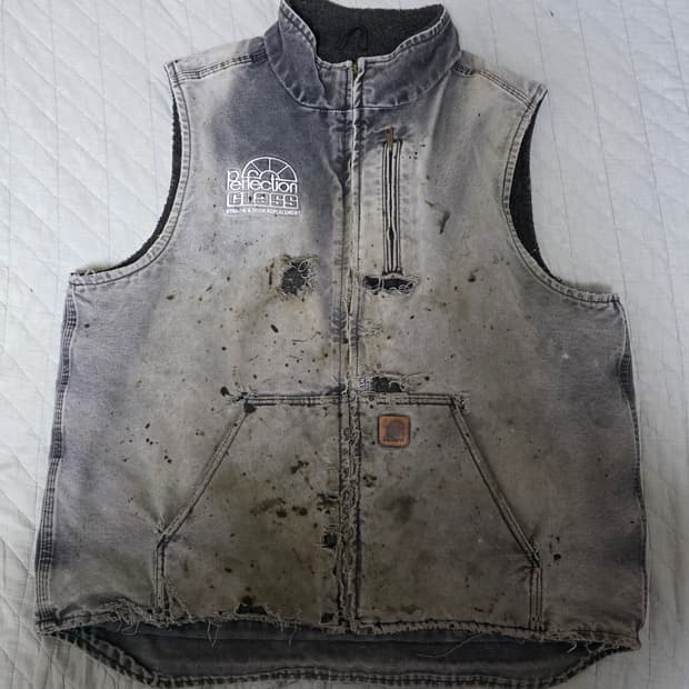 [XL] REPAIR 빈티지 칼하트 베스트 V33-001 트래쉬드 페이드
