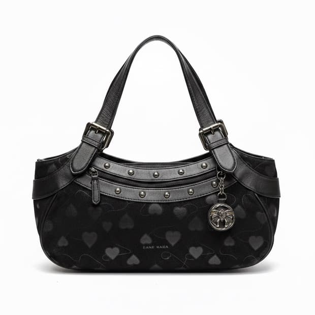 바나바나(BANA BANA) 하트 패턴 스터드 숄더백