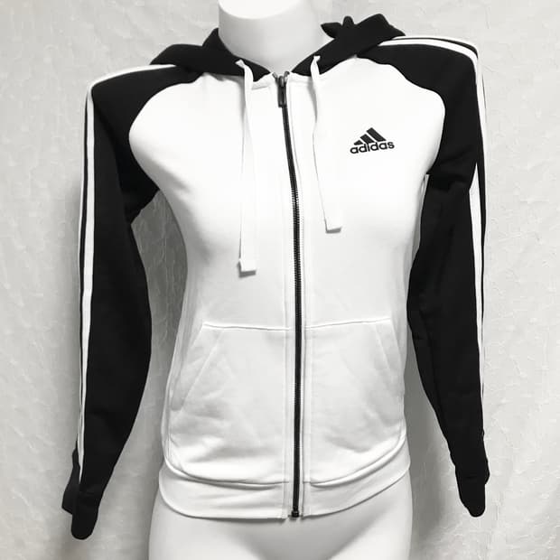 빈티지 아디다스 슬림핏 트랙 후드 집업 탑