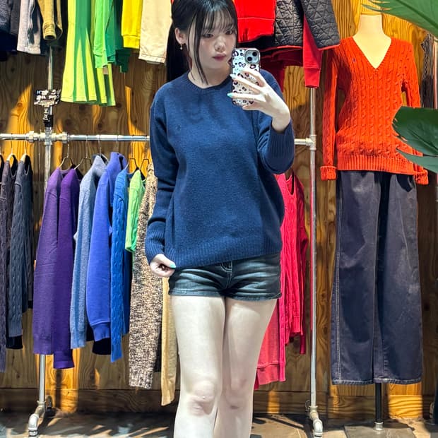S 폴로랄프로렌 램스울 네이비 라운드 니트
